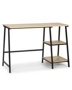 Mesa de escritorio lisboa negro, mesa de ordenador, estilo industrial