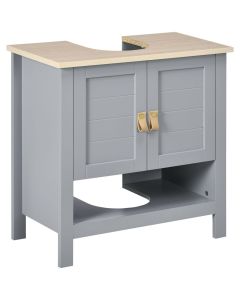 Armario bajo lavabo 60x30x60 cm mdf color gris kleankin, hogar - baño