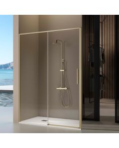 Mampara frontal serie delta - oro cepillado -  159-161.6 cm - reversible