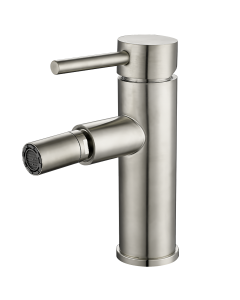Valaz grifo de bidet monomando redondo acero cepillado