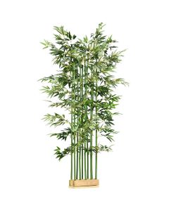 Planta artificial 35x10x180 cm poliéster, bambú, madera de pino color verde