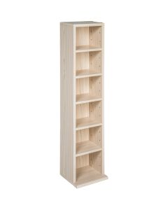 Estantería con 6 compartimentos para 102 cds 90x21x20 cm haya