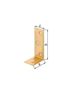 Escuadra para poste caras desiguales 75 x 100 x 30 mm