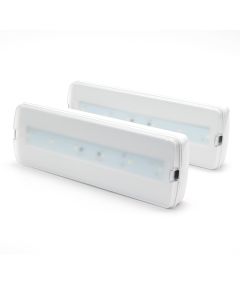 Pack de 2 luz emergencia LED 3w empotrable/superficie 265lm difusor