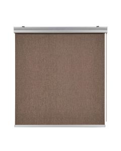 Estor opaco enrollable blackout con acabados premium marrón, 60 x 250cm
