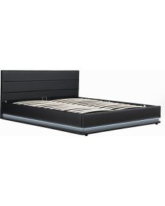 Cama con LED "anastasia"- 180 x 200 negro