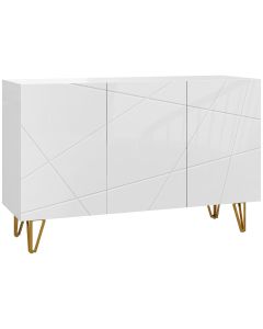Aparador 120x40x75 cm color blanco Homcom, hogar - muebles de comedor
