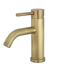 Valaz grifo de lavabo monomando redondo dorado envejecido