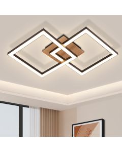 Nettlife lámpara de techo LED madera negra 3000k blanco cálido diseño
