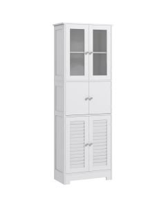 Columna de baño 60x30x170.5 cm mdf color blanco Homcom, hogar - baño