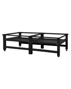 Base doble para lavadora 127 x 54,5 x 37 cm acero negro hasta 150 kg