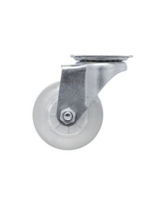 Rueda giratoria ø 5 cm con pletina transparente