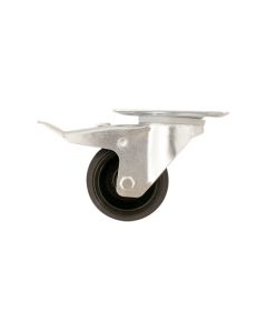 Rueda giratoria ø 8 cm con pletina y freno
