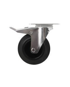 Rueda giratoria ø 12,5 cm con pletina y freno
