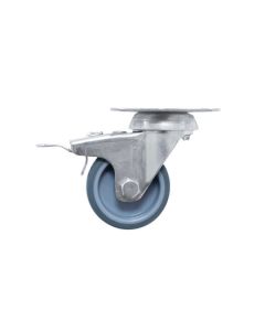 Rueda giratoria ø 5 cm con pletina y freno