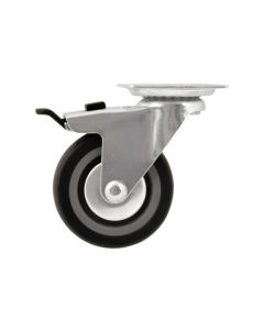 Rueda giratoria ø 7,5 cm con pletina y freno