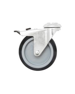 Rueda giratoria ø 10 cm con pasador y freno