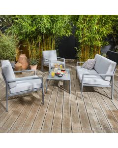 Conjunto de jardín de aluminio para 4 personas Moorea GoodHome