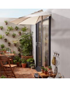 Parasol de pie Carambole ø 2,25x2,16 m beige Goodhome