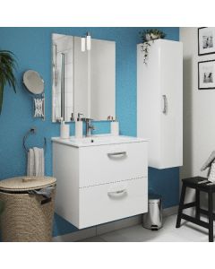 Mueble de baño suspendido Aruna color blanco 50x45cm