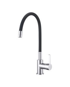 Grifo de cocina flexible negro