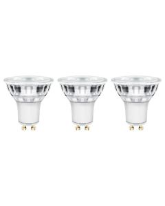 Pack de 3 bombillas led gu10 345lm cristal 3,6w luz neutra