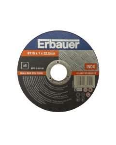 Pack discos corte 115 mm Erbauer 5 uds