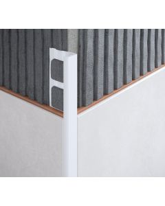 Perfil borde recto PVC blanco 10 mm Brenner