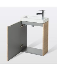 Mueble de baño suspendido Idalie color roble 60x45cm