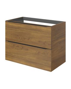 Mueble de baño suspendido Idalie color nogal 80x45cm