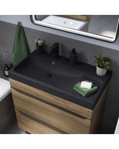 Mueble de baño Idalie color nogal 80x45cm
