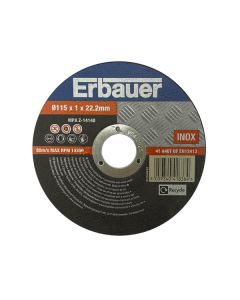 Disco corte metal/inox 115x1 mm Erbauer