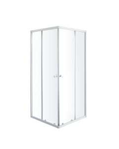 Mampara de ducha 80x80x185 cm Aluminio blanco 4mm Garian
