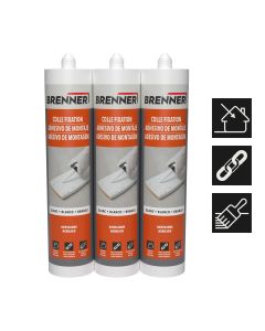 Pack 3 colas acrílicas blanco Brenner
