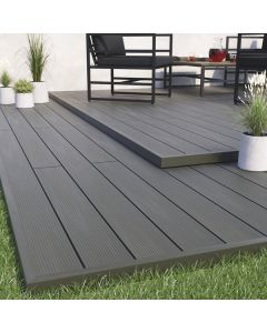 Lama composite Neva Premium gris 220x14,5 cm Blooma
