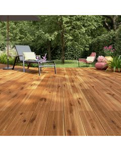 Lama terraza madera marr&oacute;n Lemhi 240 x 14,5 x 2,7 cm Blooma