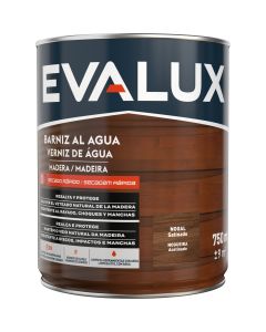 Barniz al agua nogal satinado 750 ml Evalux