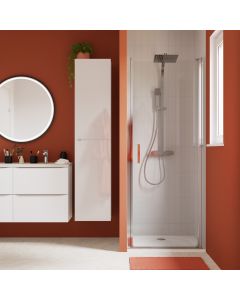 Puerta pivotante transparente 90 cm cromado Calia Cooke & Lewis