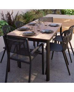 Mesa de jardín 150cm de aluminio Thilia GoodHome 