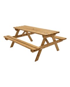 Mesa picnic marron 170x141x71cm de madera GoodHome