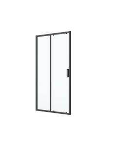 Mampara de ducha corredera Calia negro 140 cm Cooke & Lewis