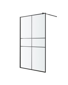 Mampara de ducha fija Izza negro 100cm