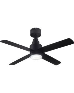 Ventilador de techo con luz Ignacius DC 4 aspas reversibles 106 cm negro
