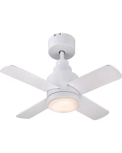 Ventilador de techo con luz Ignacius DC 4 aspas reversibles 76 cm blanco