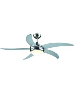 Ventilador de techo con luz Gracilien 5 aspas 132 cm cromado