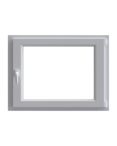 Ventana PVC oscilobatiente blanco 60x100 cm