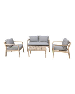 Conjunto de jardín de madera de Acacia para 4 personas Riveo GoodHome