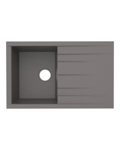 Fregadero resina gris Ising 1 seno + escurridor 80x50cm Cooke & Lewis