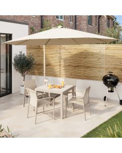 Conjunto de jard&iacute;n extensible 90-180cm de aluminio para 4 personas Mallia GoodHome
