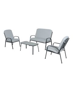 Conjunto de jard&iacute;n de acero para 4 personas Casima